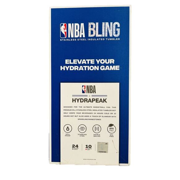 NEW Chicago Bulls Limited Edition NBA Bling Hydrapeak Tumbler 25 oz Rhinestones - Picture 3 of 16